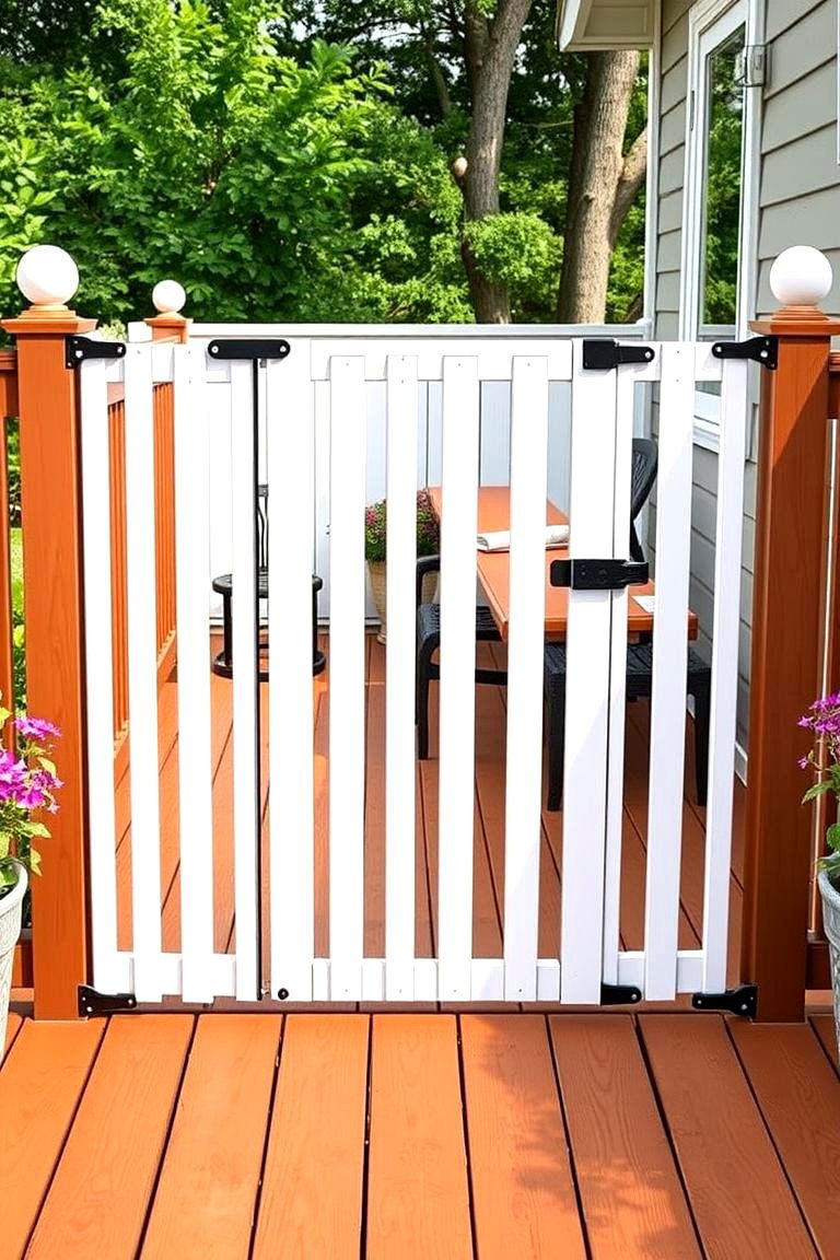Retractable Gate for Easy Storage - 25 Deck Gate Ideas