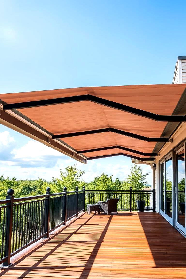 Retractable Roof for All Weather Protection - 25 Deck Awning Ideas