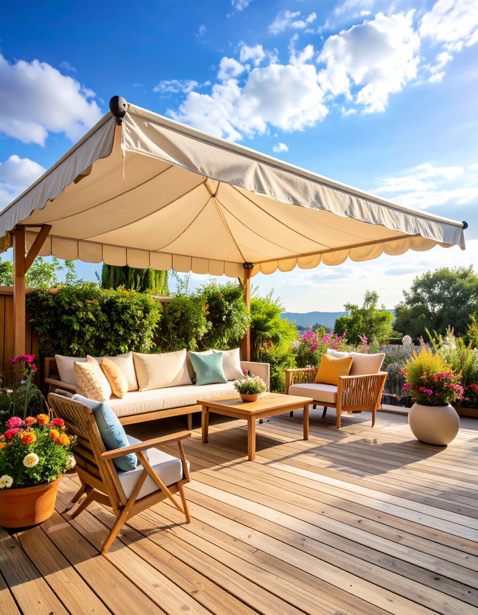 Retractable Side Awnings for Privacy