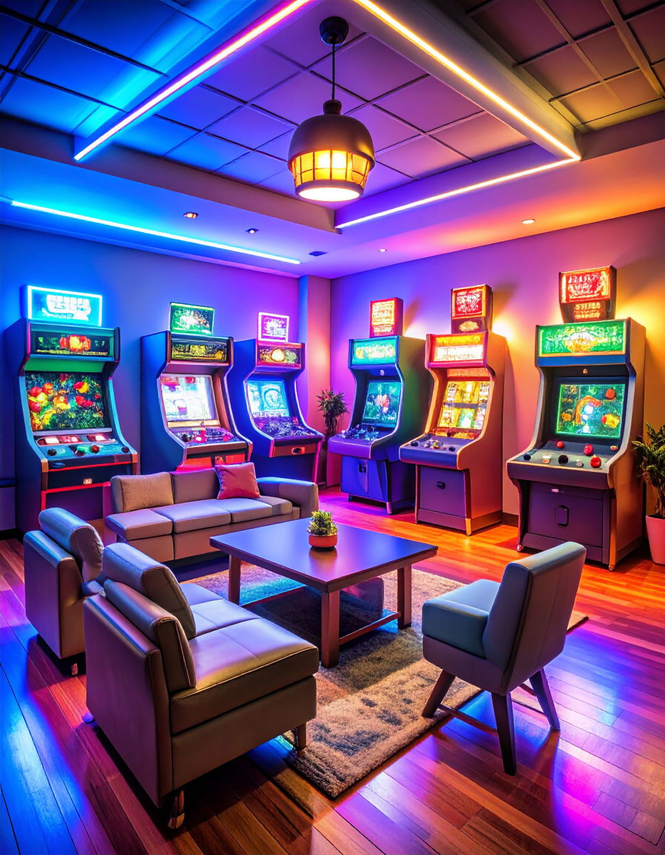 Retro Arcade Game room Corner