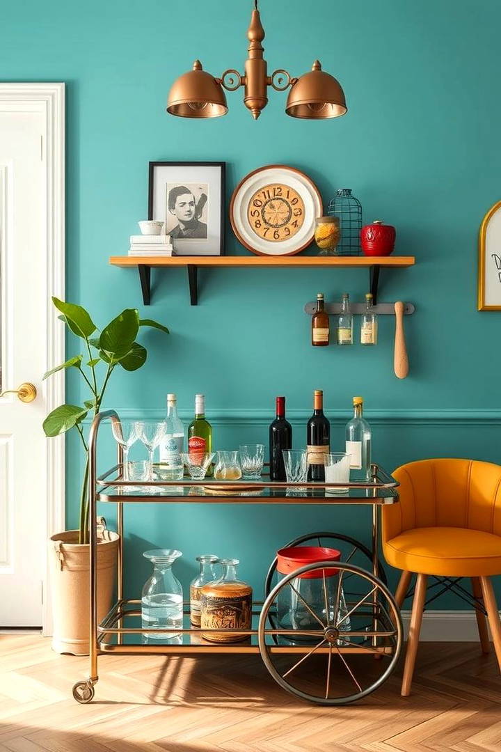 Retro Bar Carts - 25 Vintage Dining Room Ideas