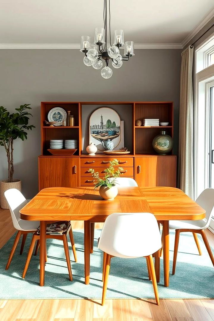 Retro Teak Buffet - 25 Vintage Dining Room Ideas