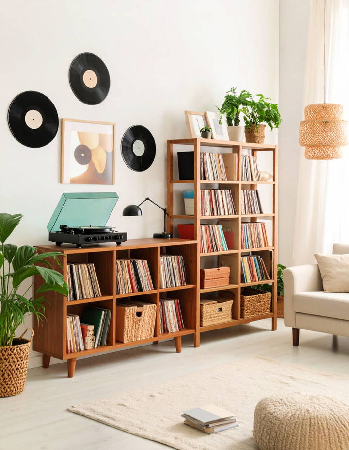 Retro Vinyl Records Vintage Living Room Ideas