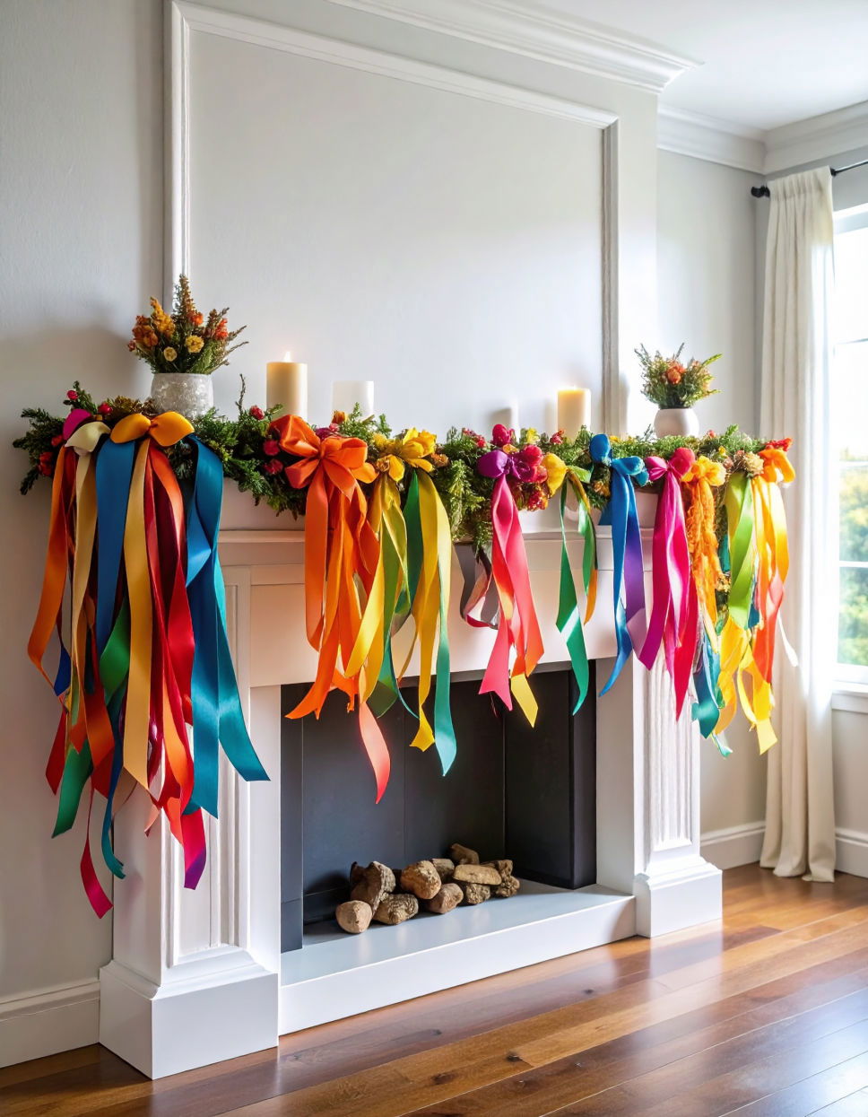 Ribbon Garland with Cascading Streamers