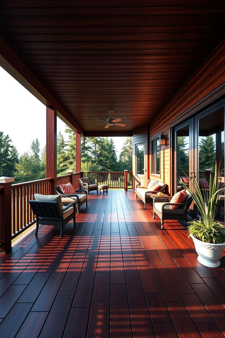 Rich Mahogany for a Luxurious Timeless Look - 25 Deck Color Ideas