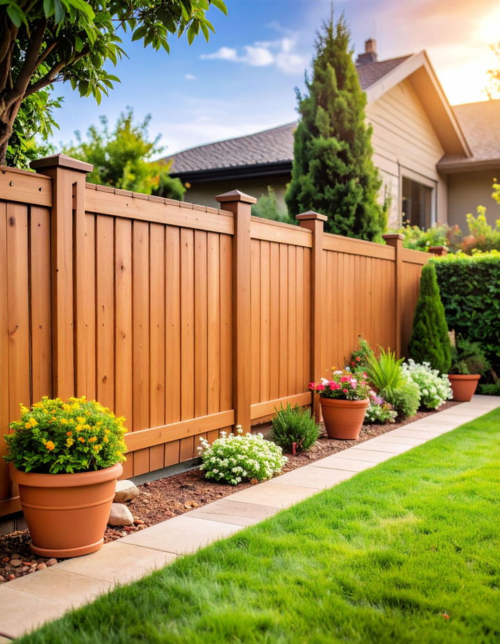 Rich Tan for a Warm Inviting Feel Vinyl Fence Colors