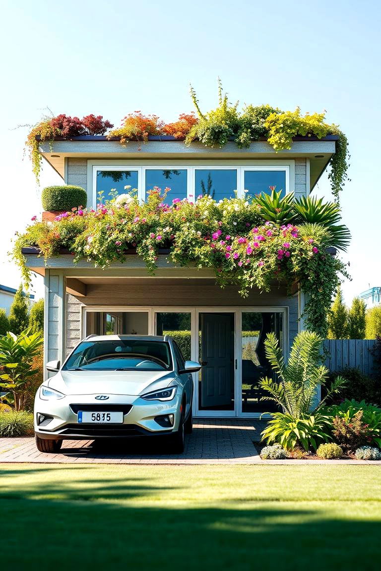 Roof Garden Car Porch - 25 Car Porch Design Ideas