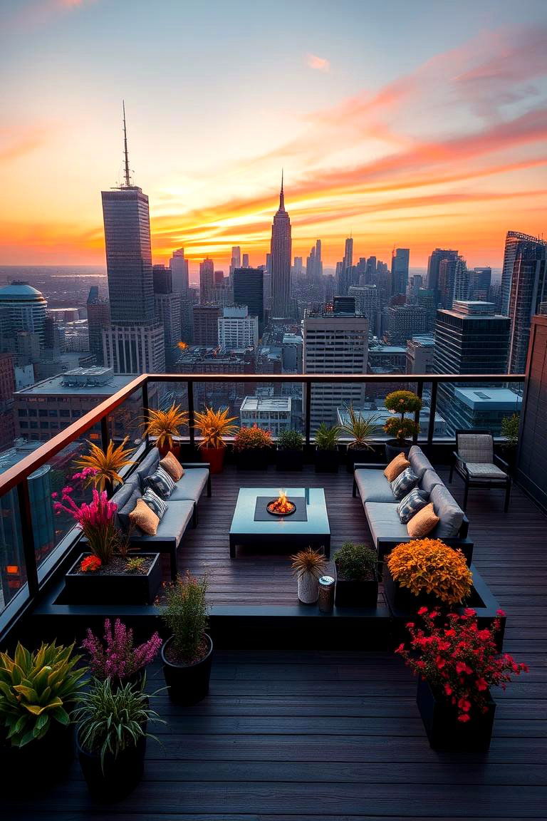 Rooftop Floating Deck for City Living - 25 Floating Deck Ideas