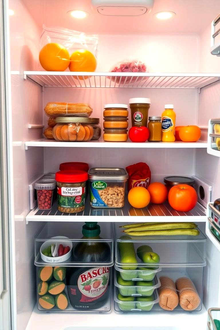 Rotate Items for Freshness - 25 Fridge Organization Ideas