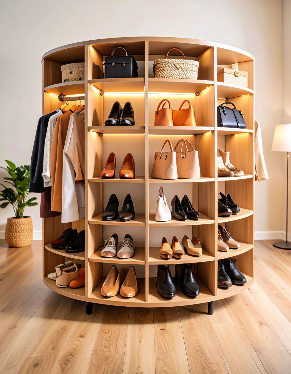 Rotating Closet Organizer for Convenience