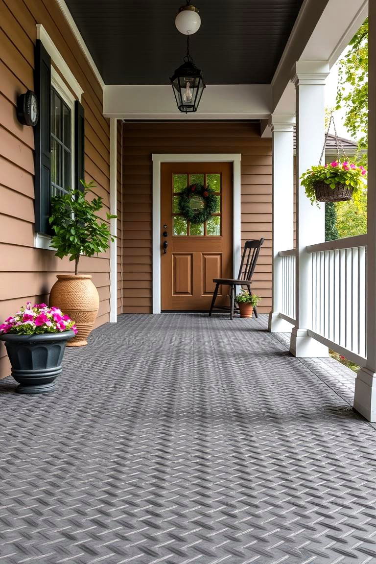 Rubber Tiles for Safety Comfort and Impact Absorption - 25 Porch Flooring Options