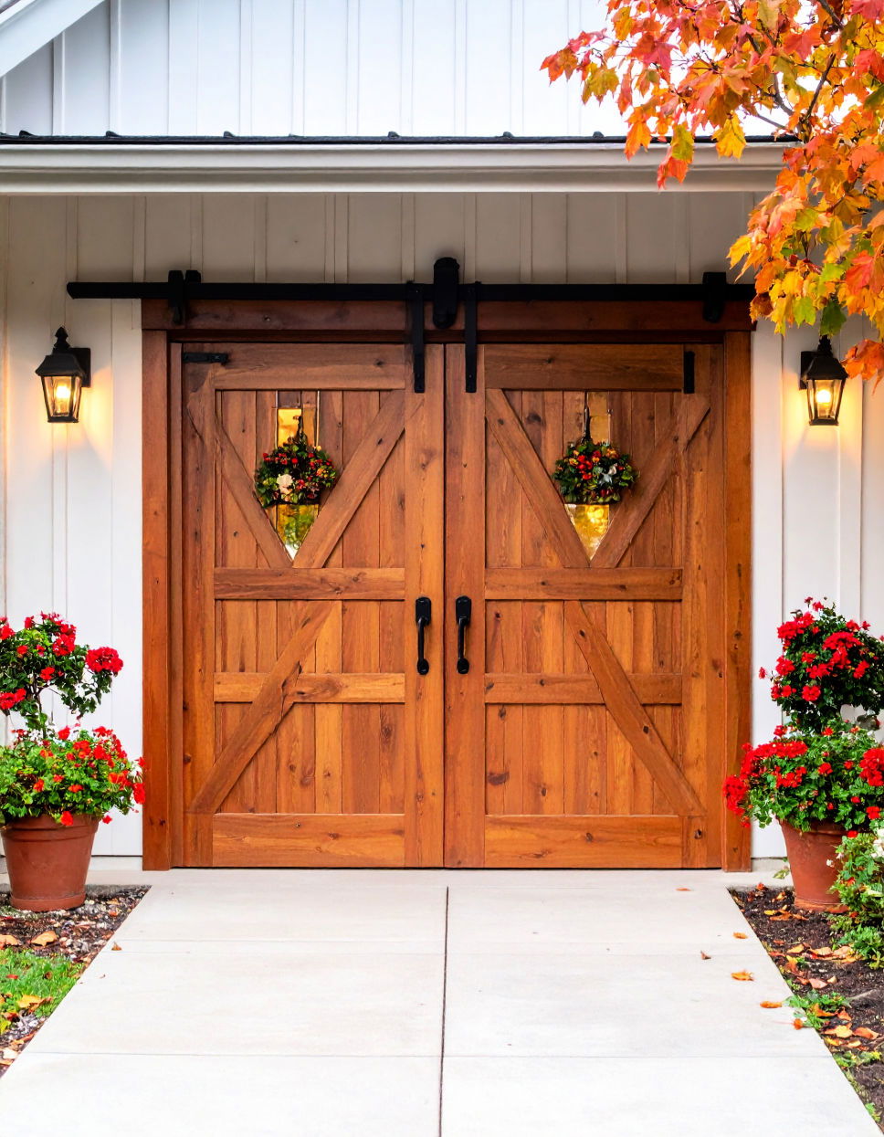 Rustic Barn Doors for a Country Charm Three Season Porch Ideas
