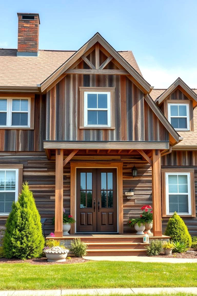 Rustic Barnwood Siding for a Country Feel - 25 Exterior House Siding Ideas