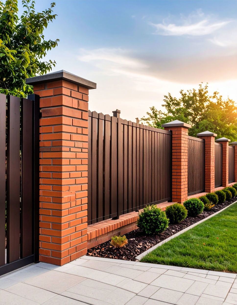 Rustic Brick Fence