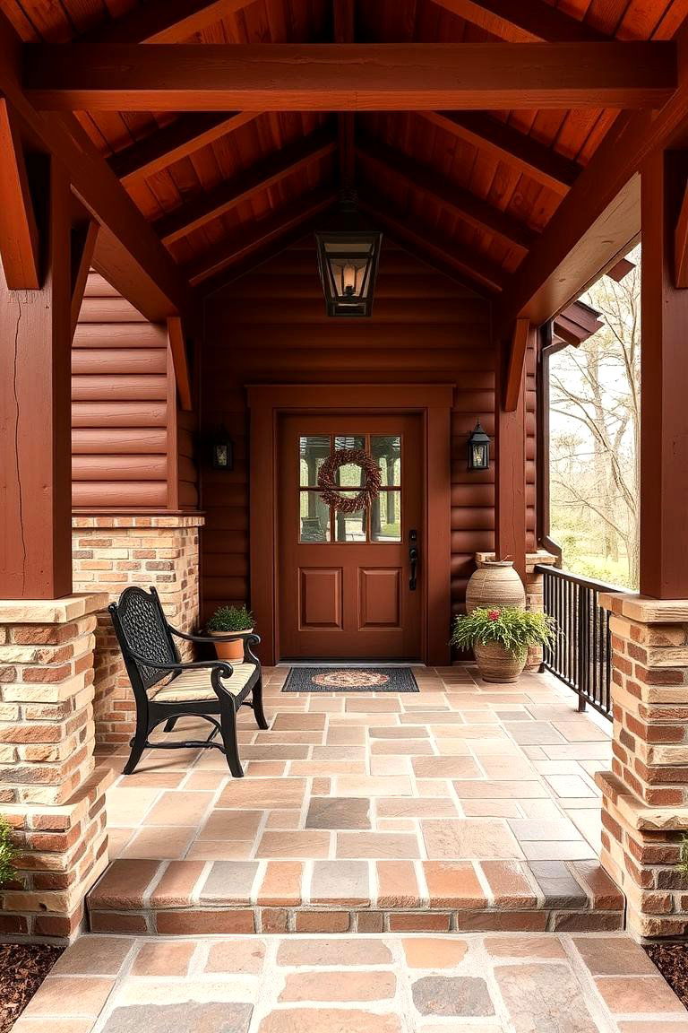 Rustic Cinnamon to Evoke Comfort - 25 Porch Paint Colors
