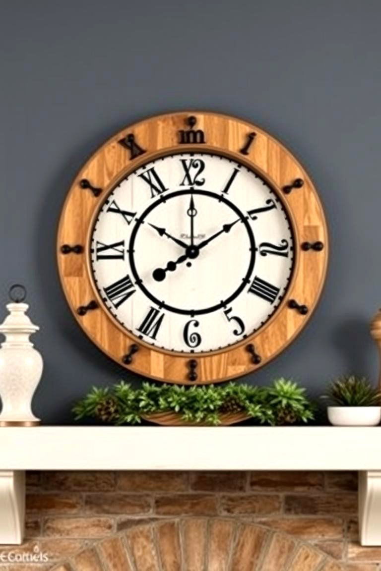 Rustic Clocks - 25 Farmhouse Wall Decor Ideas