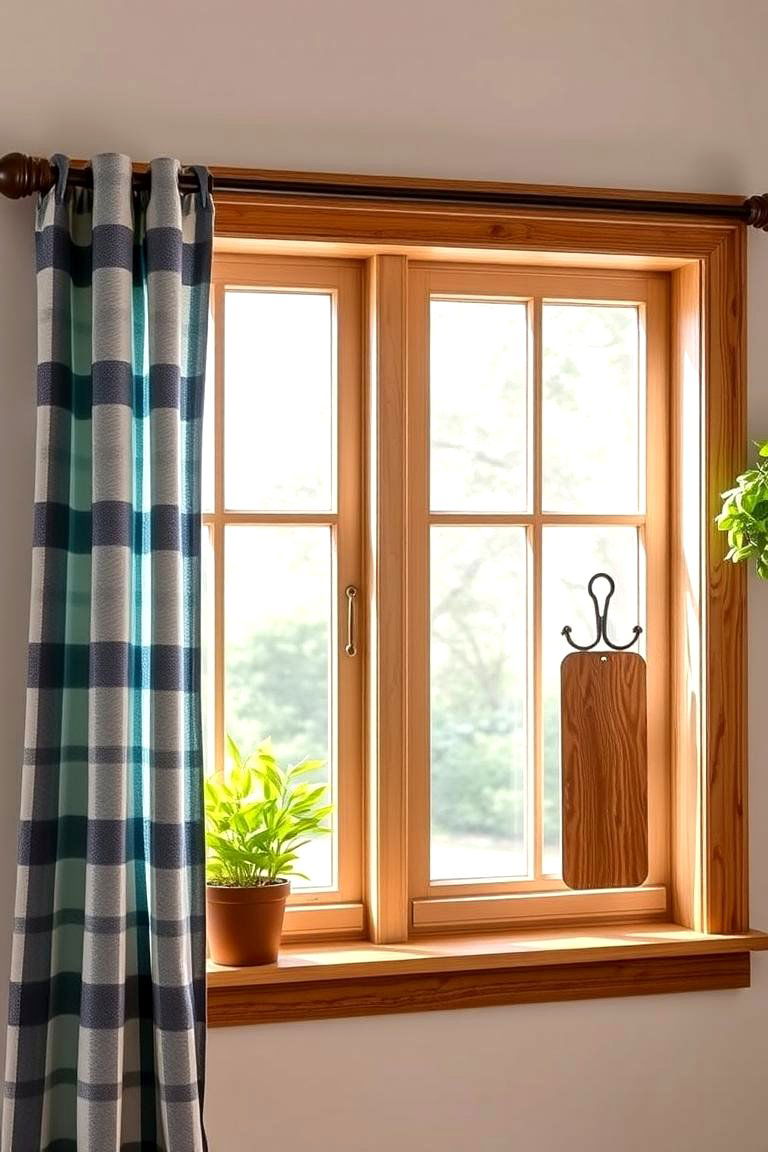 Rustic Curtain Rods and Wall Hooks - 25 Farmhouse Wall Decor Ideas