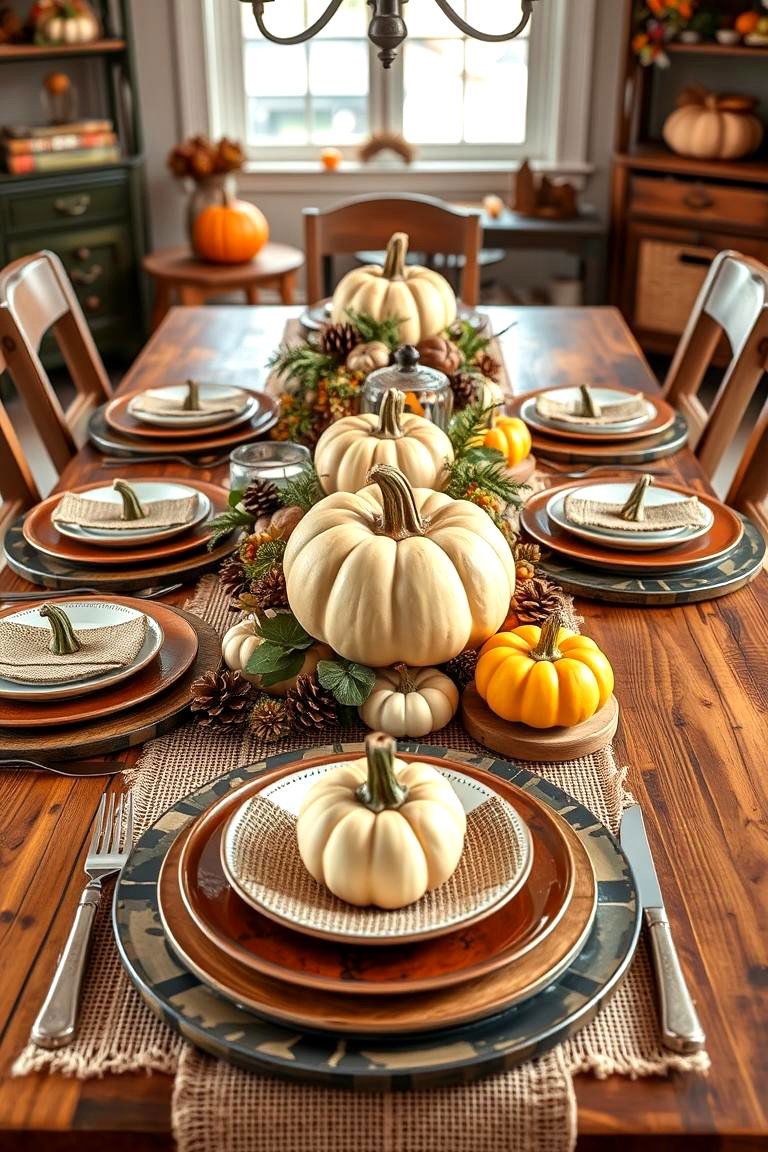 Rustic Farmhouse Charm - 25 Thanksgiving Table Settings