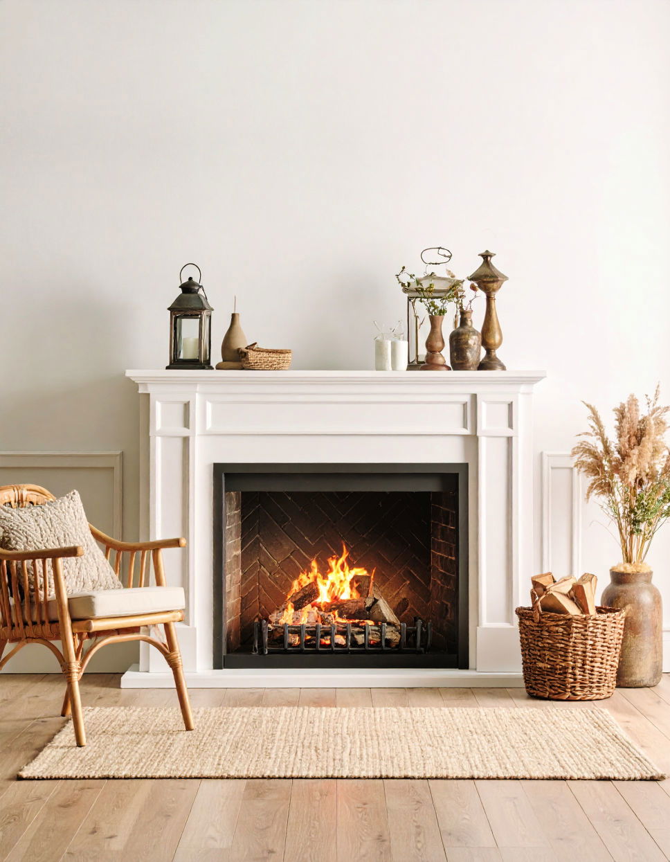 Rustic Farmhouse Look Fireplace