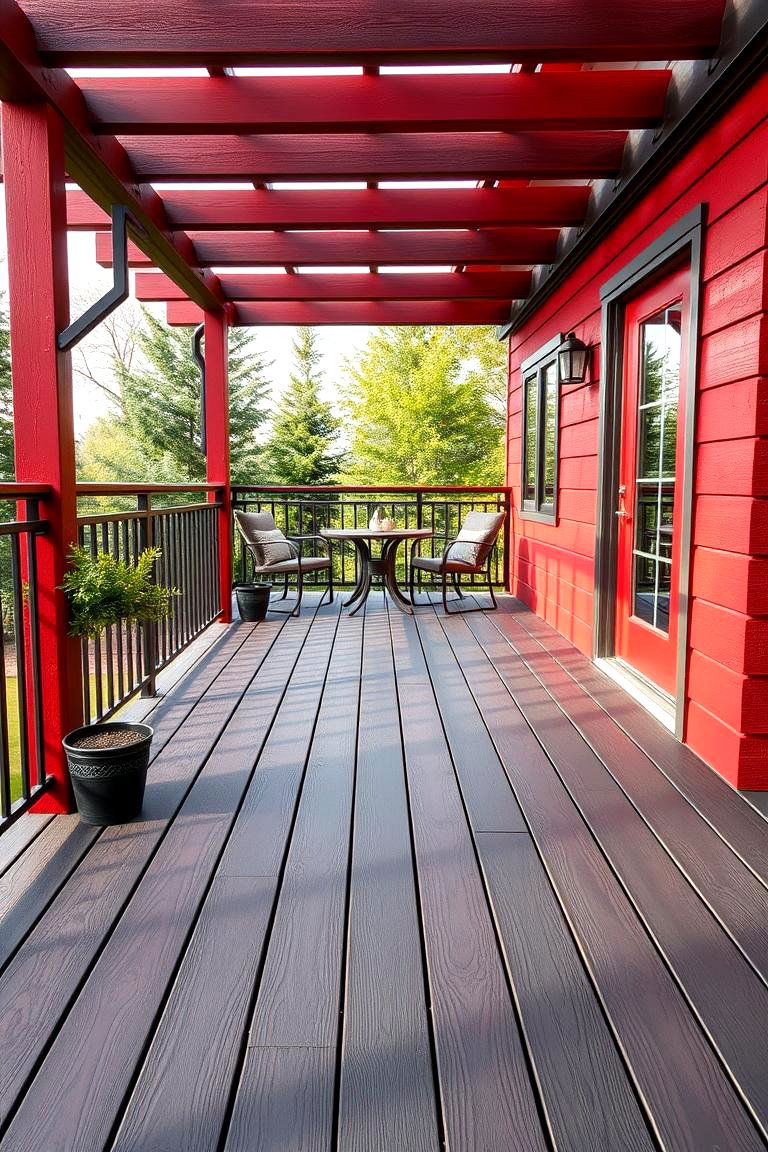 Rustic Red and Slate Gray - 25 Two Tone Deck Color Schemes