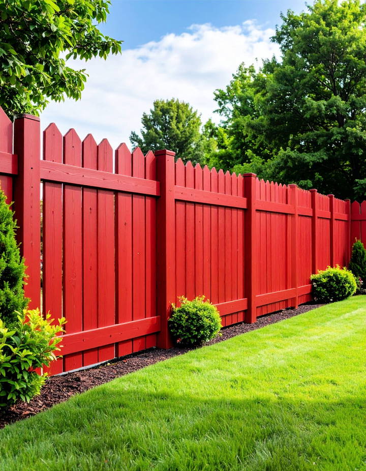 Rustic Red for a Bold Statement Making Appearance Vinyl Fence Colors