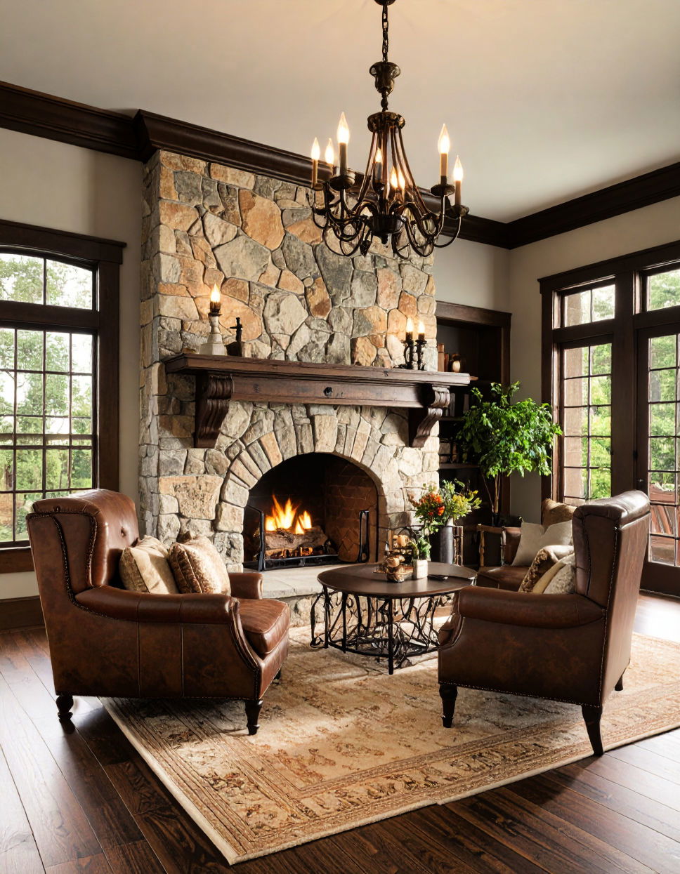 Rustic Stone Fireplaces for a Natural Haven Traditional Fireplaces