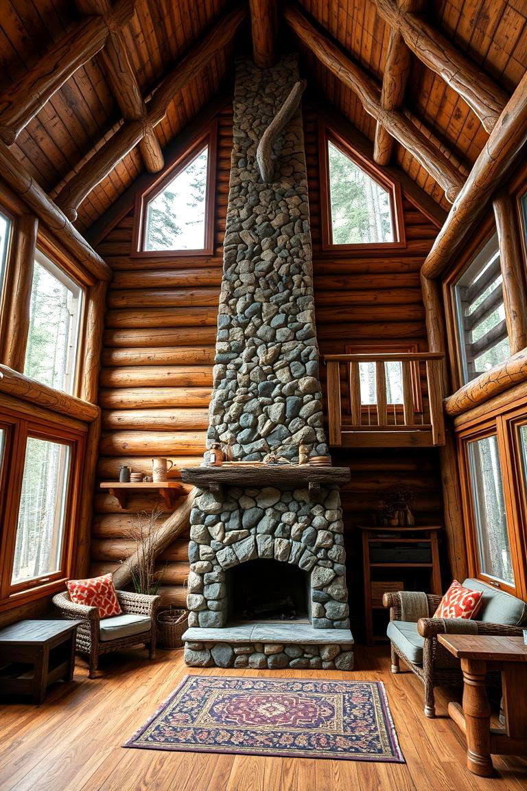 Rustic Treehouse with Log Walls - 25 Tree House Ideas