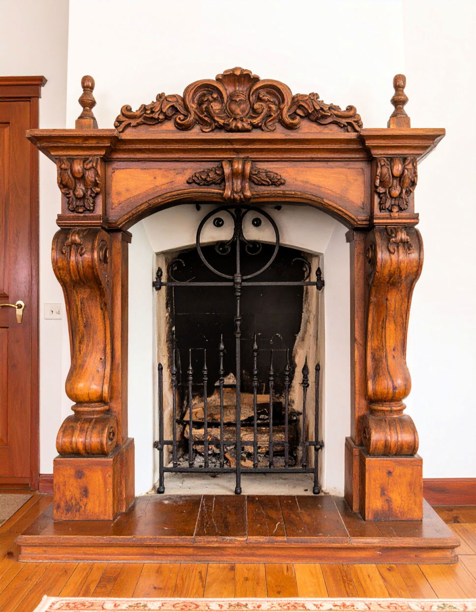 Rustic Wood Hearth