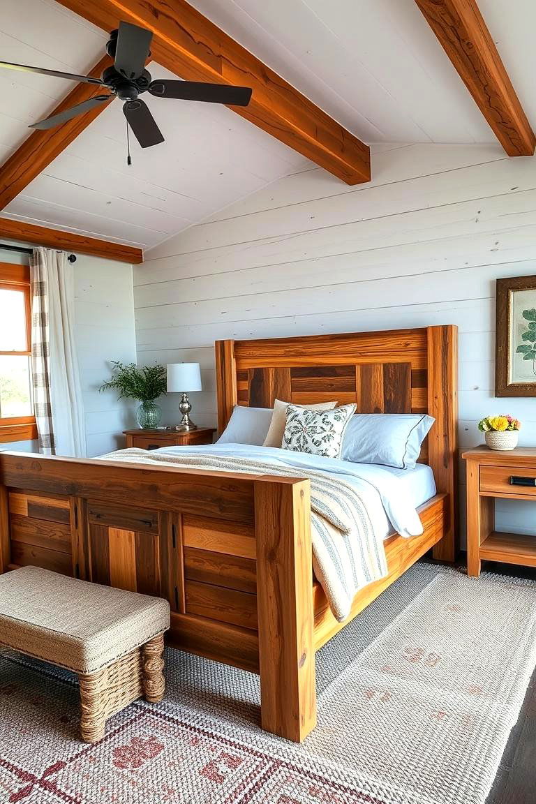 Rustic Wooden Bed for Natural Appeal - 25 Unique Bed Design Ideas