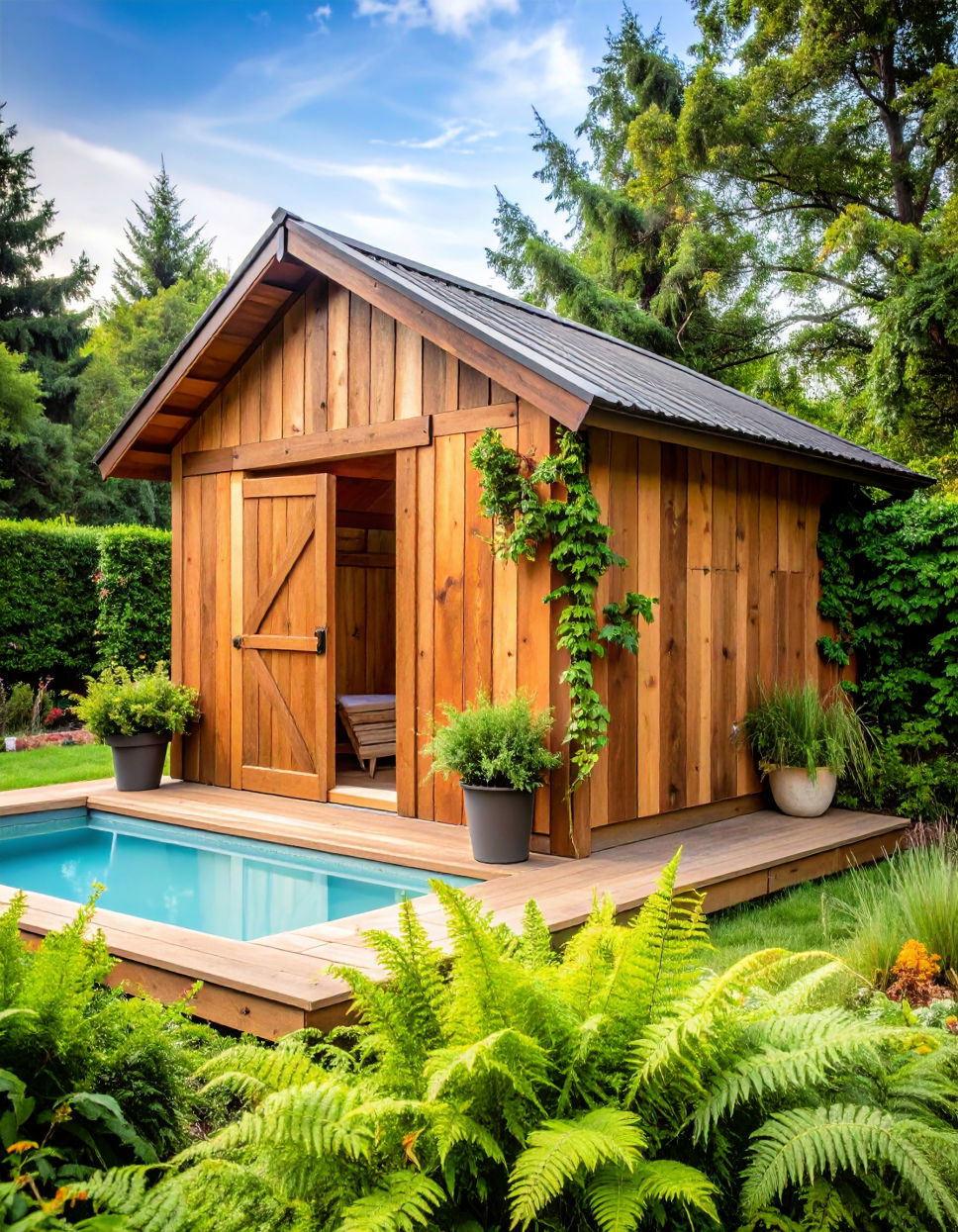 Rustic Wooden Shed That Blends with Nature