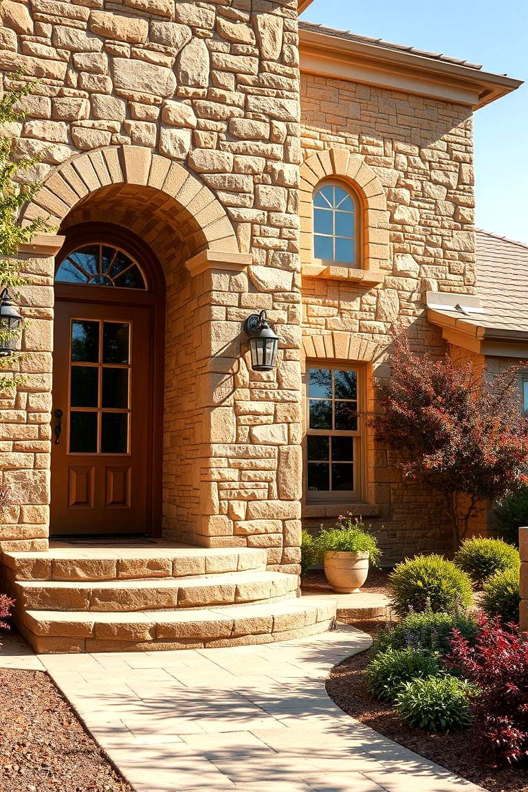 Sandstone for Warmth and Natural Textures - 25 Types of Exterior House Stone
