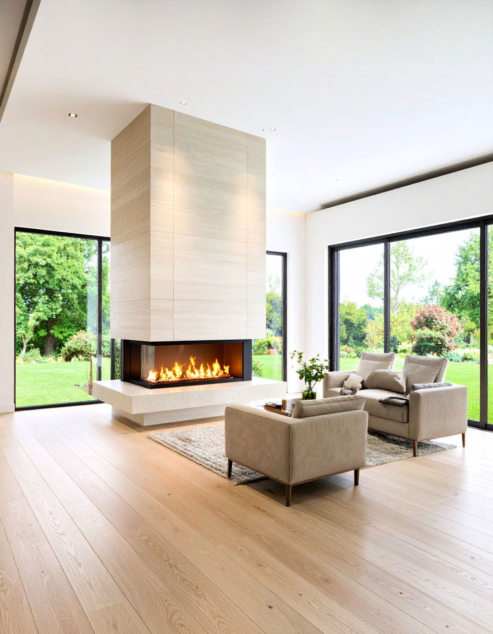 Scandinavian style Fireplace Design