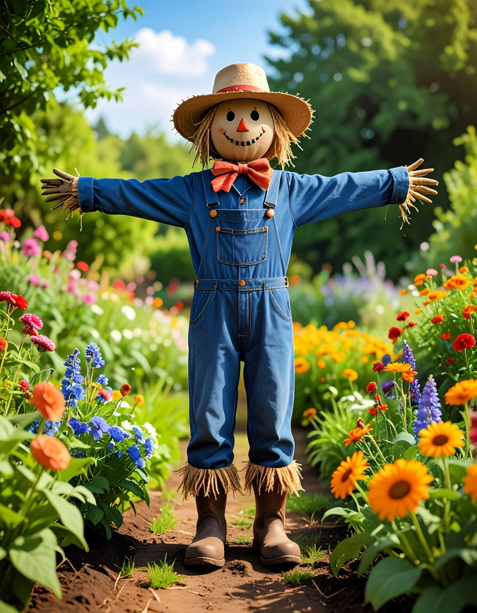 Scarecrow in Overalls