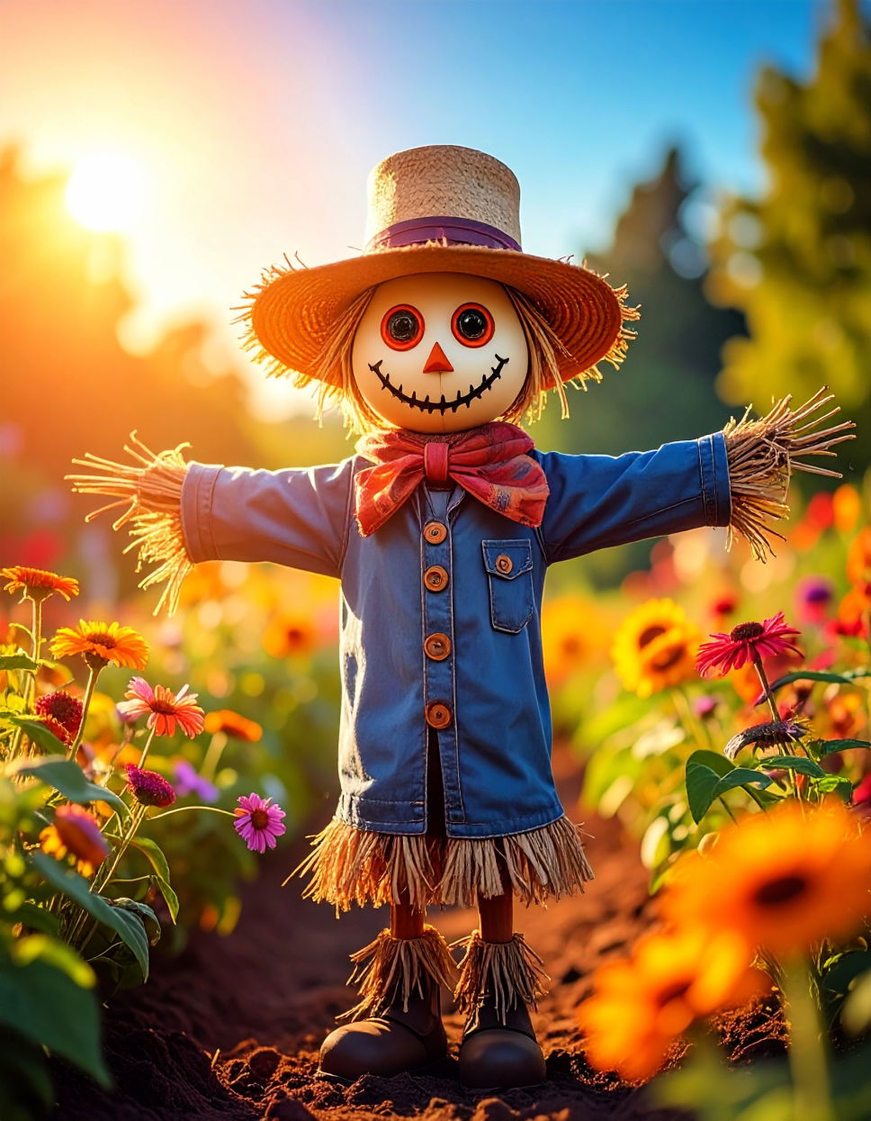 Scarecrow with Spinning Eyes