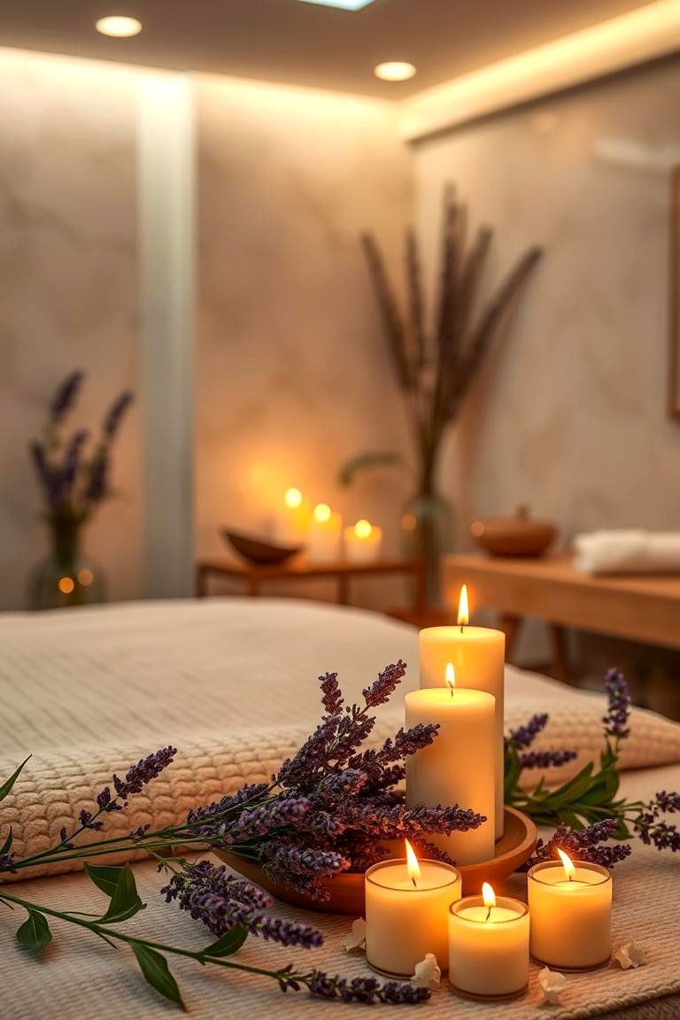 Scented Candles for Relaxation - 25 Facial Room Ideas