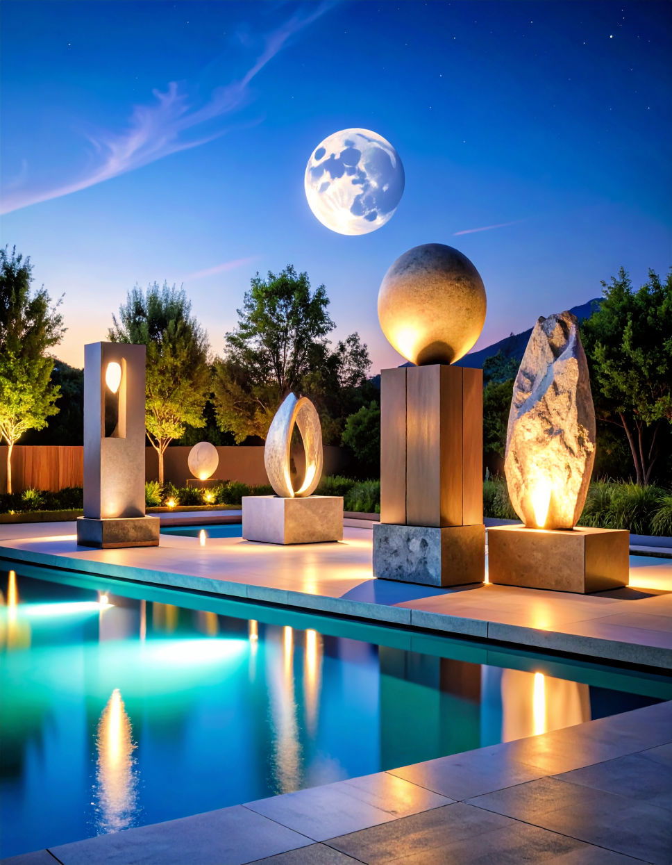 Sculptural Art Pieces as Dramatic Focal Points