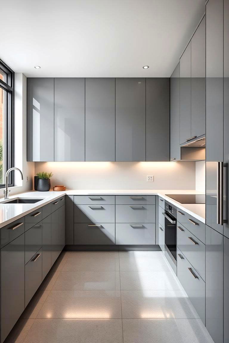 Seamless Aesthetic Appeal - 25 Floor to Ceiling Kitchen Cabinets