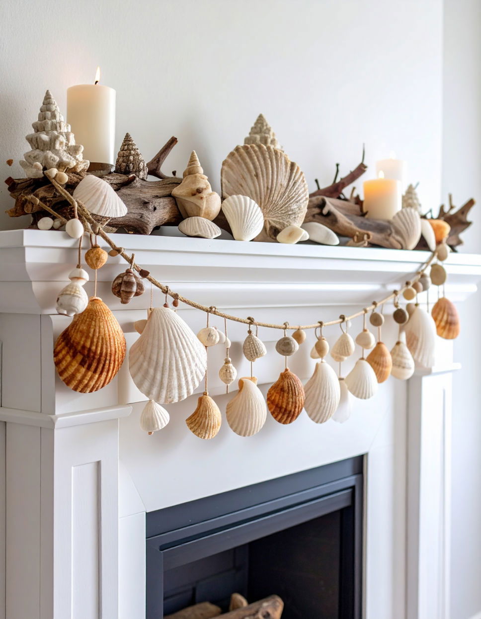 Seashell and Driftwood Garland