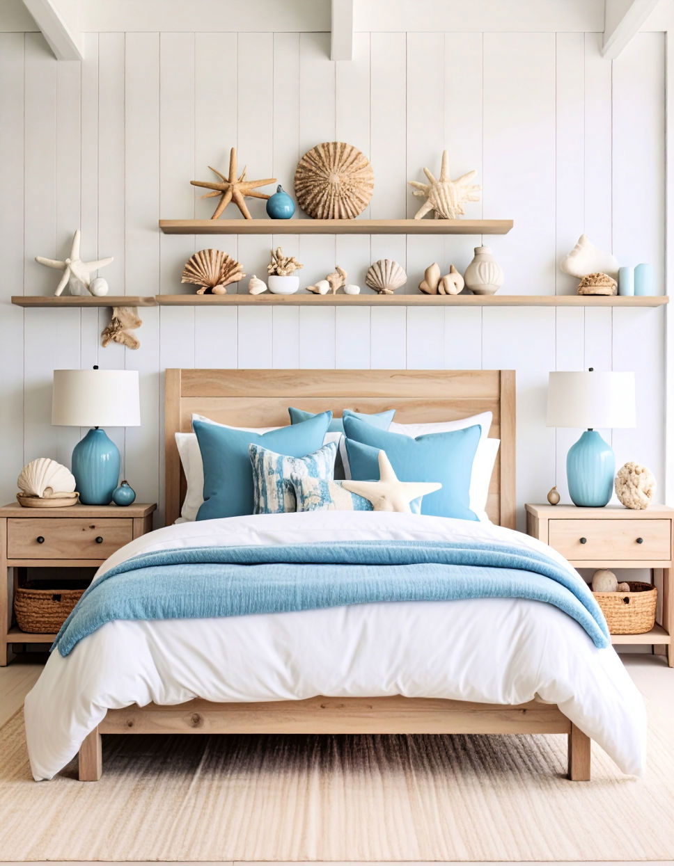 Seaside Accents for a Coastal Touch Tropical Bedroom Ideas