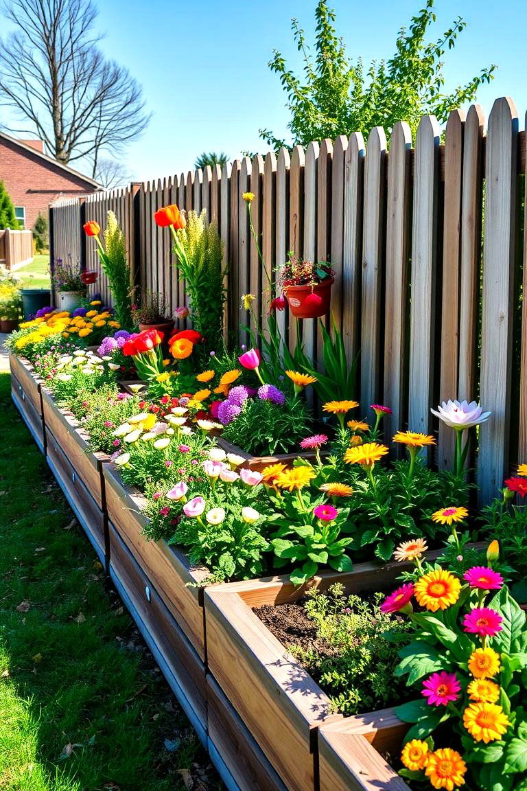Seasonal Display Beds for Year Round Interest - 25 Raised Garden Bed Along Fence Ideas