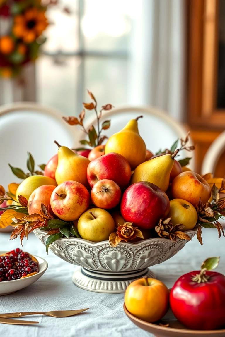 Seasonal Fruit Bowls - 25 Thanksgiving Decor Ideas