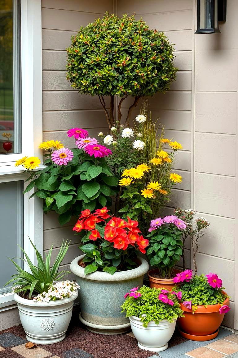 Seasonal Pot Plant Swap - 25 Corner Garden Ideas With Pots