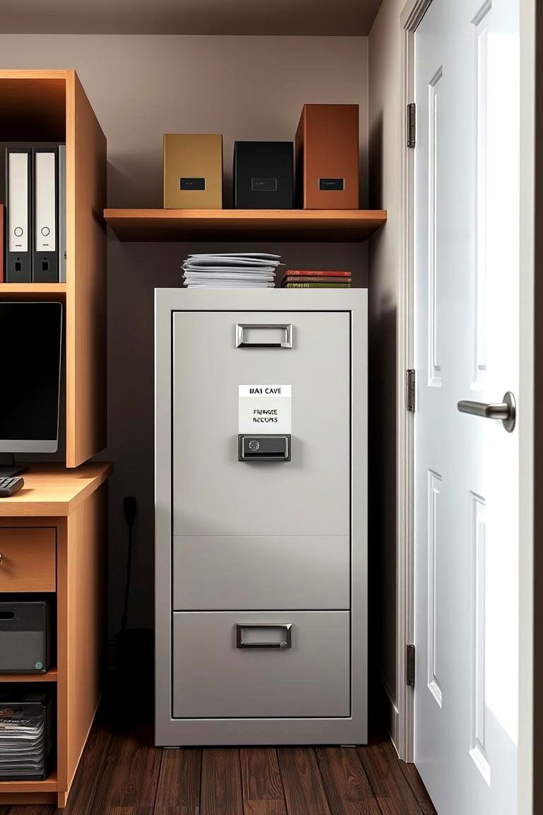Secure Filing System for Important Documents - 25 Man Cave Office Ideas