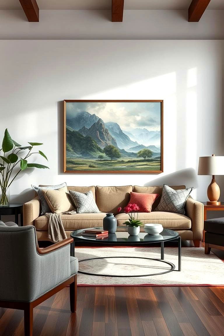 Select Meaningful Artwork - 25 Feng Shui Living Room Ideas