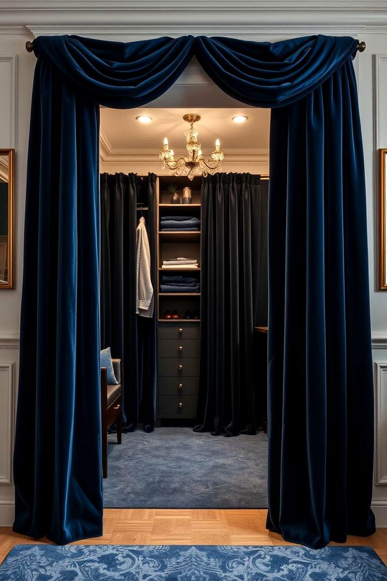 Select Velvety Curtains for a Luxurious Feel - 25 closet curtain ideas