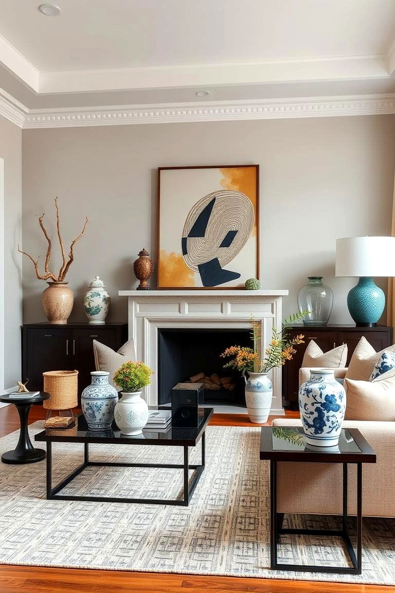 Selecting Unique Decorative Accessories - 25 Transitional Living Room Ideas