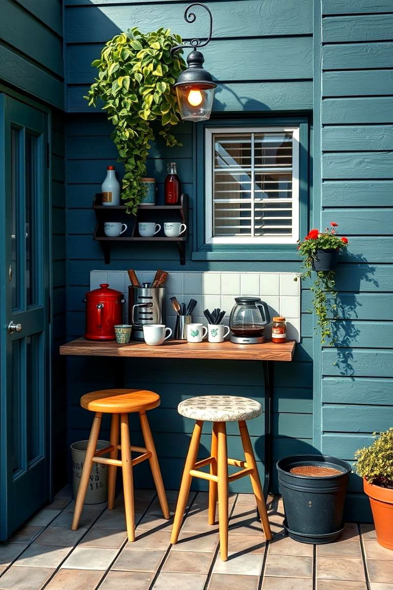 Set Up a Coffee Bar - 25 Corner Patio Ideas