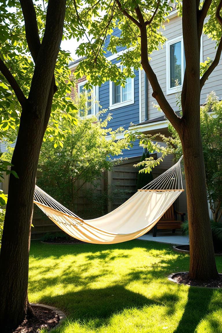 Set Up a Hammock for Relaxation - 25 Townhouse Backyard Ideas