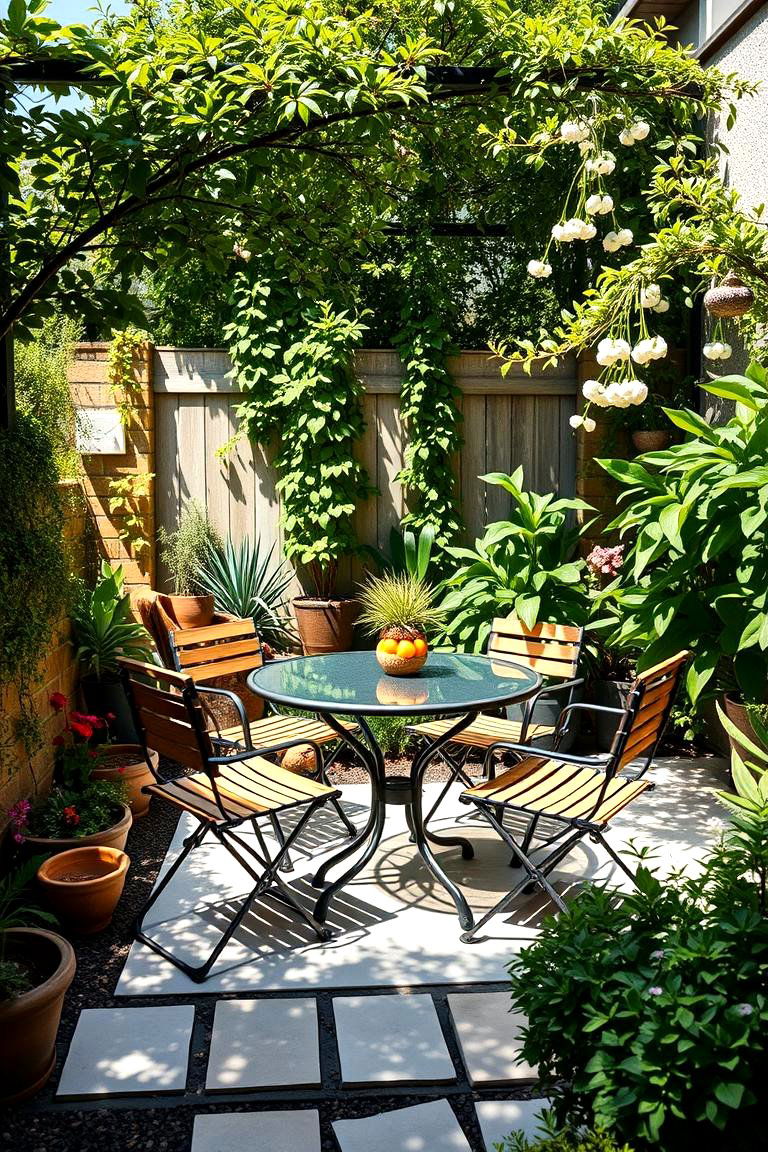 Set Up a Small Outdoor Dining Area - 25 Corner Garden Ideas