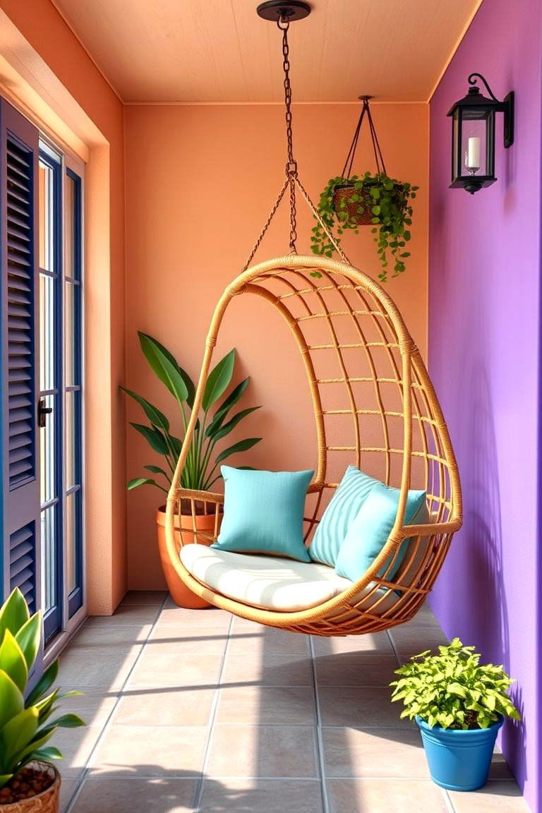 Set Up a Swing Chair - 25 Corner Patio Ideas